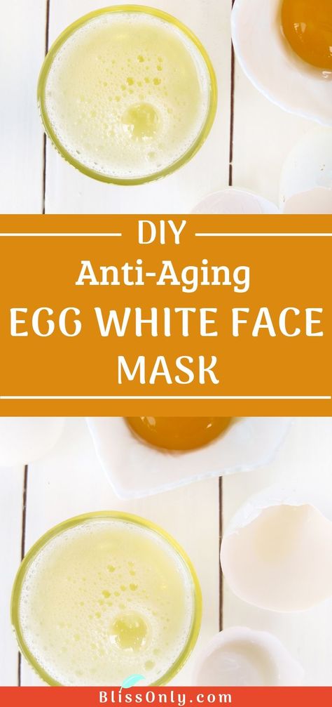 Try this DIY anti-aging egg white face mask recipe for youthful and glowing skin. It helps in skin tightening, shrink pores, reduce fine lines and wrinkles. This face mask also includes frankincense essential oil which helps reduce scars, age spots, dark spots and makes your skin tone even. Check out how to make it yourself. Diy Skin Tightening, Egg White Mask, Egg Face Mask, Egg White Face Mask, Egg Mask, Pore Mask, Diy Anti Aging, White Face Mask, Face Mask Recipe