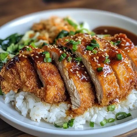 Chicken Katsu: A Crispy Japanese Classic Chicken Katsu Don Recipe, Katsu Don Recipe, Chicken Katsudon Recipe, Katsu Chicken, Soy Ginger Sauce, Fried Chicken Cutlets, Tonkatsu Sauce, Chicken Katsu, Pan Seared Scallops