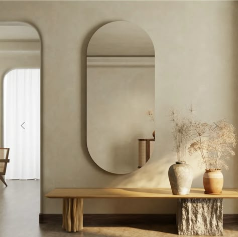 Meet the Opal Mirror: the epitome of elegance and sophistication wrapped in an oval frame. At 80cm x 180cm, it's perfectly sized to make a statement without taking over the room. With its timeless charm, the Opal adds a layer of refined grace to any space, proving that true style knows no bounds. 🖤 #Mirror #Interiors #InteriorStyle #OvalMirror #InteriorDesign #HomeDecor #LuxuryLiving Oval Mirror Decor, Mirror Without Frame, Upstairs Ideas, Oval Shaped Mirror, Full Length Wall Mirror, Square Mirrors, Frameless Frame, Double Mirror, Shaped Mirror