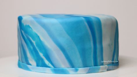 Blue Marble Fondant Cake, Marble Fondant Cake, Marble Fondant, Marbled Fondant, Cake Showcase, Blue Marble, Fondant Cake, 18th Birthday, Butter Cream