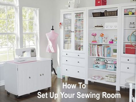 Sewing Office Room, Ikea Sewing Rooms, Small Sewing Rooms, Ikea Craft Room, Ikea Crafts, Sewing Room Furniture, Sewing Room Inspiration, Small Craft Rooms, Sewing Room Storage