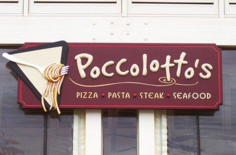 3d Restaurant, Sidewalk Chalkboard Sign, History Of Pizza, Pasta Restaurant, Corporate Signs, Pasta Restaurants, Illuminated Signage, Pizza And Pasta, Restaurant Sign