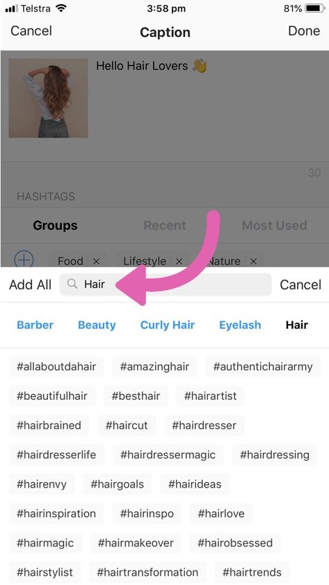 Instagram Hashtag App: Use the Best Instagram Hashtags for Hair (COPY & PASTE). Instagram hair hashtags available for hairstylists, barbers and hair lovers. #instagramtips #socialmediatips #instagramhashtags #hairsalons Instagram Captions For Hair Pictures, Hairstylist Names For Instagram, Hairstylist Bio Instagram, Hair Hashtags Instagram, Hair Polls For Instagram, Hairstylist Captions Instagram Posts, Hair Instagram Names, Hairstylist Instagram Bio, Captions For Hairstylist