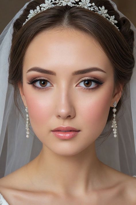 40 Bridal Makeup Looks : Delicate Rose Bridal Look 1 - Fab Mood | Wedding Color, Haircuts & Hairstyles | Nails | Colours Wedding Day Makeup For Bride, Wedding Makeup Pink, Mood Wedding, Fab Mood, Delicate Makeup, Wedding Day Makeup, Makeup Bridal, Pink Cheeks, Makeup Wedding