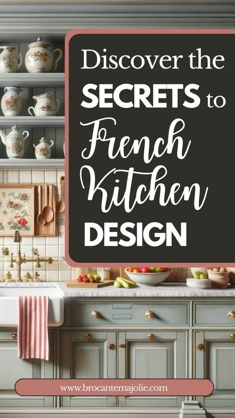 Ready to bring the charm of the French countryside into your kitchen? Our comprehensive guide offers 23 essential tips for success in creating your dream French Country Kitchen. Explore everything from selecting the right backsplash and countertops to styling your cabinets and choosing the perfect hardware. With our expert advice, you'll learn how to blend rustic elements with elegant touches to achieve a space that is both functional and beautiful, capturing the essence of French Country style. Eclectic French Country Kitchen, French Chateau Kitchen Ideas, French Country Color Palette Kitchen, French Country Kitchen Hardware, French European Decor, French Cottage Kitchen Ideas, Chinoiserie Kitchen Decor, Harlow James, Blue French Country Kitchen