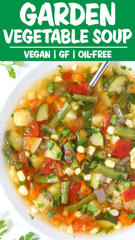 Vegetarian Vegetable Soup, Detox Vegetable Soup, Garden Grazer, Garden Vegetable Soup, Vegan Vegetable Soup, Easy Vegetable Soup, Vegetable Soup Healthy, Vegetable Soup Recipe, Veg Soup