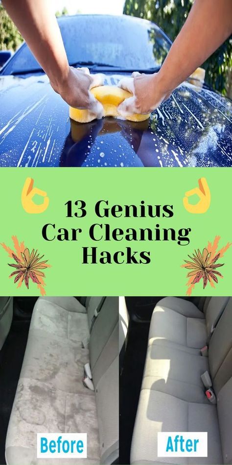 13 Genius Car Cleaning Hacks Car Cleaning Tips, Diy Car Cleaning, Car Upholstery Cleaner, Cleaning Car Upholstery, Clean Car Seats, Car Life Hacks, Car Interior Diy, Cleaning Methods, Car Care Tips