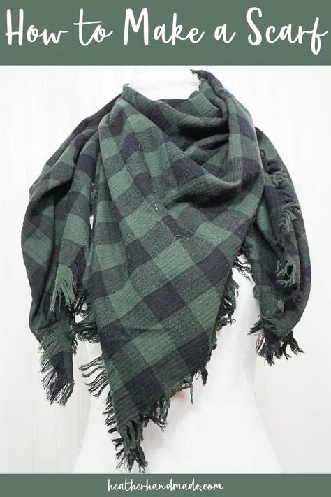 Diy Blanket Scarf, Advanced Sewing Projects, Sewing Scarves, Make A Blanket, Scarf Ideas, Braided Scarf, Machines Fabric, Diy Scarf, Blanket Diy