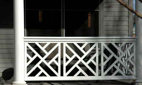 Terrace Railing Design, Chippendale Railing, Terrace Railing, Porch Railing Designs, Balcony Glass Design, Chippendale Design, Railing Designs, Window Grill Design Modern, Grill Gate Design