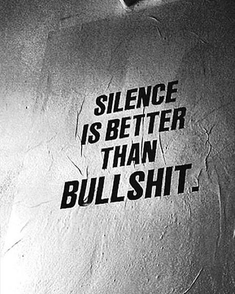 Silence is better than bullshit. . #success #successquotes #bullshit #silent #silence #successful #day  #quotes #bullshits #qoutesoftheday Silence Is Better, True Words, The Words, Great Quotes, Beautiful Words, Inspirational Words, Cool Words, Words Quotes, Wise Words