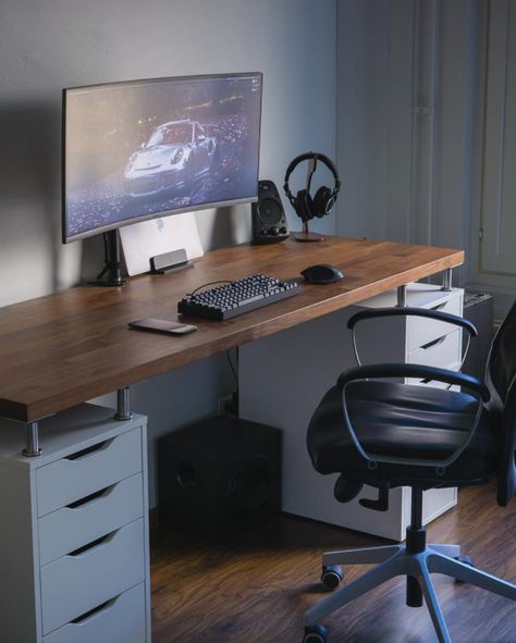 Coding Laptop, Ikea Alex Desk, Coding Java, Workspace Desk, Ikea Alex, Ikea Desk, Minimalist Desk, Desk Inspiration, Office Space Design