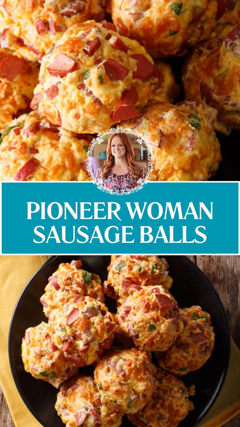 Pioneer Woman Sausage Balls Sausage Recipes Ground Pork, Pancake Sausage Balls Recipe, Sausage Ballls, Sausage Balls With Cream Cheese, Ground Pork Sausage Recipes, Jimmy Dean Sausage Recipes, Easy Sausage Balls Recipes, Sausage Balls Bisquick, Ground Sausage Recipes