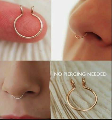 Cincin Diy, Faux Septum Ring, Faux Septum, Wire Jewelry Rings, Wire Jewelry Designs, Handmade Jewelry Tutorials, Diy Wire Jewelry, Wire Work Jewelry, Homemade Jewelry