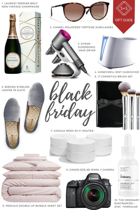 With less than two weeks to go I am sharing my Black Friday Shopping List, the ten items I am lusting after and hope will go on sale this year. Black Friday Shopping List, Sparkle Shoes, Vintage Champagne, Tortoise Sunglasses, It Cosmetics Brushes, My Black, Black Friday Shopping, Holiday Gift Guide, Brush Set