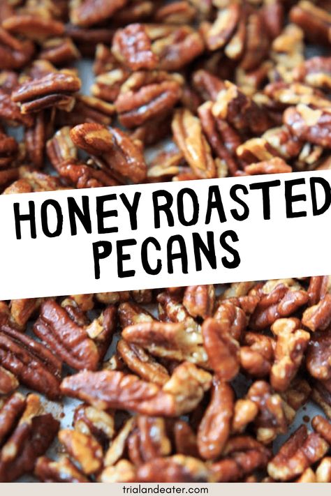 Roasted Pecans Recipe, Pecan Recipe, Honey Roasted Pecans, Flavored Nuts, Glazed Pecans, Gluten Free Vegetarian Recipes, Crunchy Salad, Roasted Walnuts, Roasted Pecans