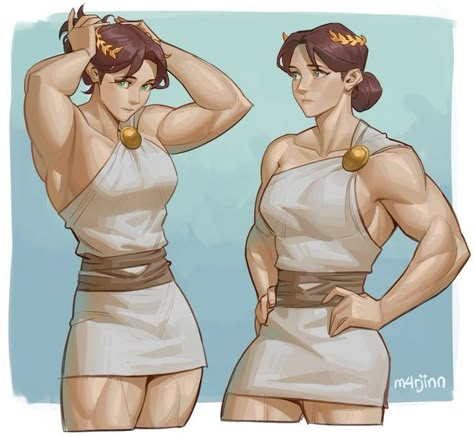 Buff Women, Fantasy Magic, Game Dev, Muscle Girls, Female Character Design, Dnd Characters, Fantasy Character Design, Art Reference Poses, 그림 그리기