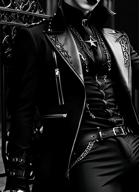 Goth Jacket Men, Goth Suit, Gothic Fashion Men, Gothic Suit, Punk Style Outfits, Male Outfits, Goth Guys, Fashion Words, Fairytale Fashion