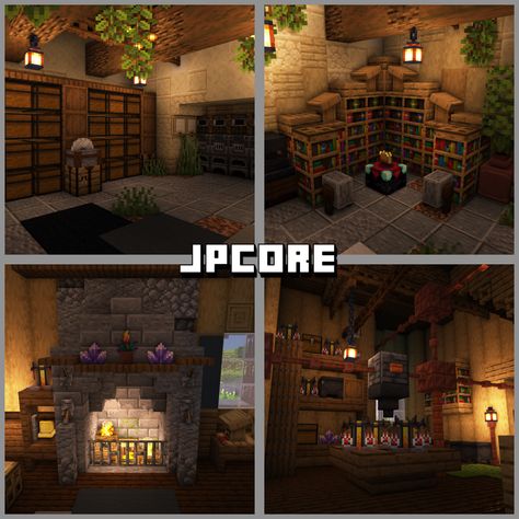 Need Minecraft ideas and insipiration, find it here! Brewing Minecraft Room, Minecraft Brewery Ideas, Brewing Room Minecraft Ideas, Minecraft Brewing Room Ideas, Potion Room Minecraft, Minecraft Alchemy Room, Minecraft Brewery, Brewing Room Minecraft, Minecraft Potion Room Ideas