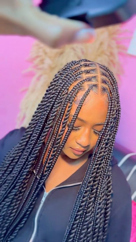 NEW STYLE UNLOCKED 🔥 •Hybrid Braid Ate Ts Up👏🏾🩷 Bookings Available @golden.touch_tt Model @arilabaddie 🫶🏾 Requirements 5 packs TZ braid &… | Instagram New Braided Hairstyles, Latest Hair Braids, Short Box Braids Hairstyles, Braids Hairstyles For Black Women, Braided Hairstyles For Black Women Cornrows, Hair Braiding Styles, Goddess Braids Hairstyles, African Hair Braiding Styles, Braiding Styles