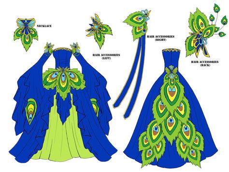 Peacock Dress Design, Peacock Dress, Dress Design Drawing, Clothing Design Sketches, Dress Design Sketches, Fashion Illustration Dresses, Dress Sketches, Dress Drawing, Fantasy Gowns