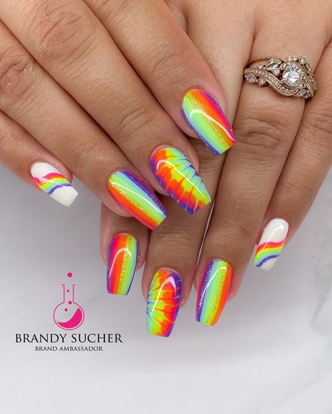 Celebrating Pride Month with a burst of color! 🌈✨ These rainbow nails are a reminder to love boldly and live authentically. Inspo: @enchantednailsbykellie @lightelegancehq products used - 1 Step - Classic White P+ - Tiny Diamond glitter gel ✨Use my code “BRANDY15” to get 15% off your first order✨ #pridenails #pridemonth #rainbownails #nailart #lebrandambassador #getklawed #480nails #602nails #aznails #aznailsalon #phxnails #nailsmagazine #tempe #chandler #nails #nailsofinstagram #nailinsp... Pride Nails, Live Authentically, Burst Of Color, White P, Rainbow Nails, Diamond Glitter, Authentic Living, Tiny Diamond, Glitter Gel