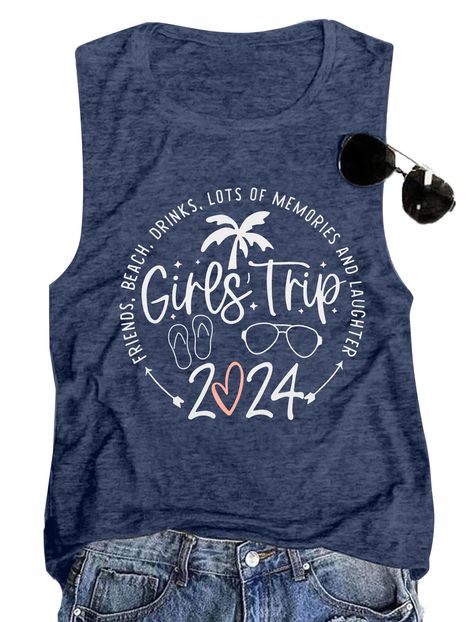 Girls Weekend Shirts, Girl Trip, Friends Holiday, Girls Trip Shirts, Hawaiian Vacation, Graphic Tank Tops, Tanktop Girl, Girls Weekend, Travel Shirts