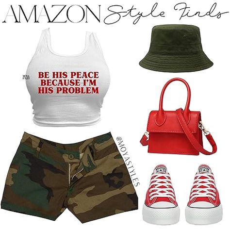 Moya Styles's Amazon Page Amazon Outfits Women Summer, Outfits For Summer Baddie, Shorts Outfit For Women, Cute Casual Outfits For Summer, Be His Peace, Amazon Outfits Women, Summer Baddie, Amazon Outfits, Plus Size Baddie Outfits