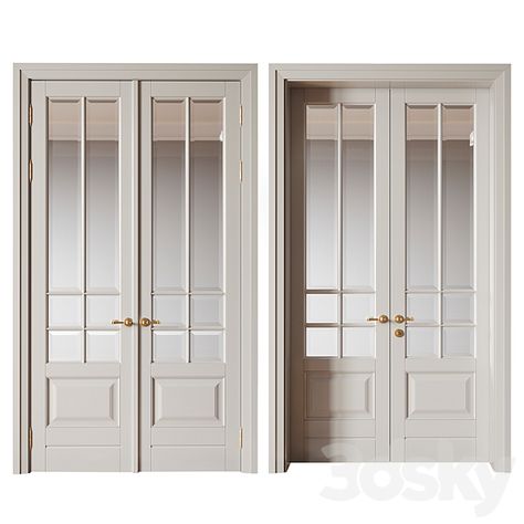 Wooden Doors Interior, Double Doors, Wooden Doors, In 3d, Wood Colors, Tall Cabinet Storage, Armoire, Doors, Nursery