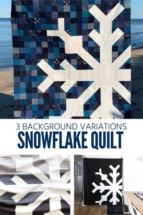 Large Snowflake Quilt Pattern, Snowflake Quilt Pattern Free Printable, Snowflake Quilt Pattern Free, Winter Quilts Ideas, Winter Quilt Patterns Free, Snowflake Quilt Blocks Free Pattern, Snowflake Quilts, Snowflake Quilt Pattern, Quilt Snowflake