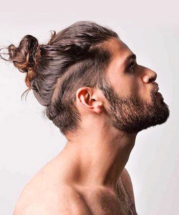 Love it or hate it, you couldn't avoid the man bun this year. And looking at these pictures of hot dudes, why would you want to? Mens Long Hair With Shaved Sides, Mens Long Hairstyles Shaved Sides, Mens Long Undercut Hairstyles, Men Long Hair Shaved Sides, Long Hair Shaved Sides Men, Long Hair Side Shave, Man Bun Haircut, Man Bun Undercut, Man Bun Styles