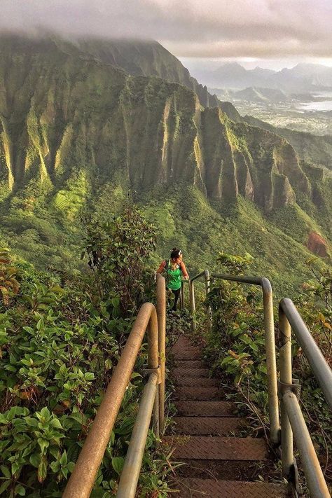 Stairway To Heaven Hawaii, Haiku Stairs, Moving To Hawaii, Hawaii Pictures, Hawaii Life, Stairway To Heaven, Hawaii Vacation, To Heaven, Hawaii Travel