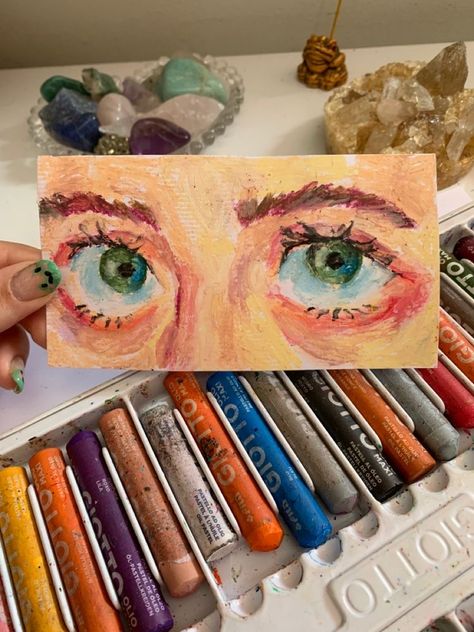 Oil Pastel Drawings, Oil Pastel Art, Random Drawings, Crayon Art, Arte Sketchbook, Arte Inspo, Piece Of Paper, Oil Pastels, Pastel Drawing