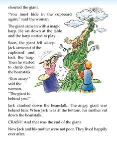 Jack And Beanstalk Story, Jack And Beanstalk, Grade 5 Reading, Summarizing Fiction, Stories With Moral Lessons, English Moral Stories, Phonics Reading Passages, Holiday Reading, Short Moral Stories