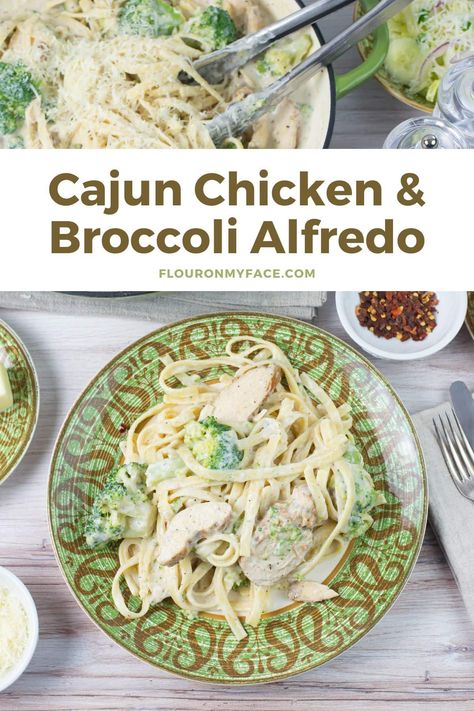 Cajun Chicken Broccoli Alfredo Chicken And Broccoli Alfredo, Creamy Alfredo Sauce, Cajun Chicken Alfredo, Chicken Broccoli Alfredo, Easy Delicious Dinners, Chicken Fettuccine, Broccoli Alfredo, Cajun Pasta, Creamy Pasta Dishes