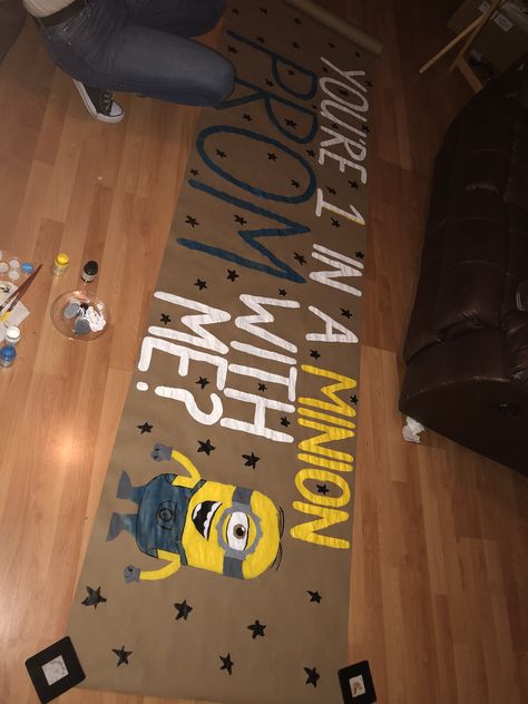 Minion Promposal, Snoopy Promposal, Minion Hoco Proposal, Asking To Prom, Masquerade Prom, Prom 2024, Love Quotes For Boyfriend, Hoco Proposals, Prom Proposal