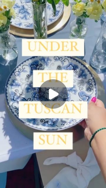 CA Wedding + Event Planner on Instagram: "🍋Under The Tuscan Sun🍋   Dinner Parties are back and we couldn’t be more excited!   Thanks H + L for allowing us to put this together for you!   Planning, Tablescape, Decor, & Design: @prettylittleloveco  Rentals: @ottevents ——- #tabledecor #tabledecor tablescapestyling #weddinginspo #engagementparty #weddingtrends #reels #rehearsaldinner #weddings #intimategatherings #reeloftheday #weddingparty #dinnerpartyideas #bridal #tablesettings #weddingstyle #fypage #eventplanner #eventdecor #fyp #microweddings #reelsinsta #viralreels #microevents" Tuscan Tablescape, Tuscan Party, Tuscan Centerpiece, Tuscan Style Decorating, Tuscan Table, Under The Tuscan Sun, Rustic Italian, Tuscan Style, Wedding Event Planner