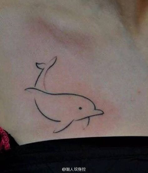 Dolphin Tattoo, Dolphin Tale, Dolphins Tattoo, Remembrance Tattoos, 1 Tattoo, First Tattoo, Mini Tattoos, Simple Tattoos, Infinity Tattoo