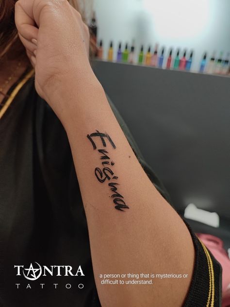 Enigma tattoo Enigma Tattoo Word, Enigma Tattoo, Word Tattoos, Tattoo Quotes, Tattoos, Quick Saves