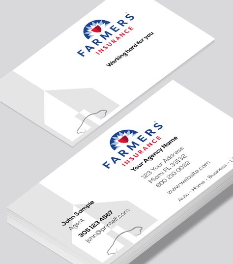 Farmers Insurance business card - Modern Design Life Insurance Business Cards Ideas, Insurance Business Card, Business Cards Ideas, Drone Business, Free Business Card Design, Farmers Insurance, Modern Business Cards Design, Professional Business Card Design, Events Ideas