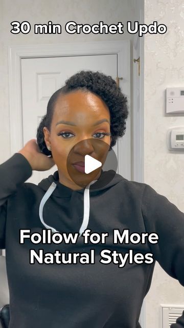 No Braid Crochet, Quick And Easy Hairstyles Short Hair, Quick Natrul Hairstyle For Black Women, Quick And Easy Hairstyles Black Women Natural Hairstyle, Quick Natural Styles For Black Women, Diy Crochet Hairstyles Protective Styles, Crochet Without Cornrows, Quick Easy Crochet Hairstyles, 4c Crochet Hairstyles