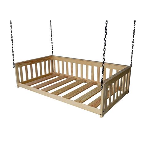 Outdoor Hanging Bed, Hanging Daybed, Porch Swing Bed, Unique Bed, Old Bookcase, Swing Bed, Porch Swings, Bed Swing, Unique Beds