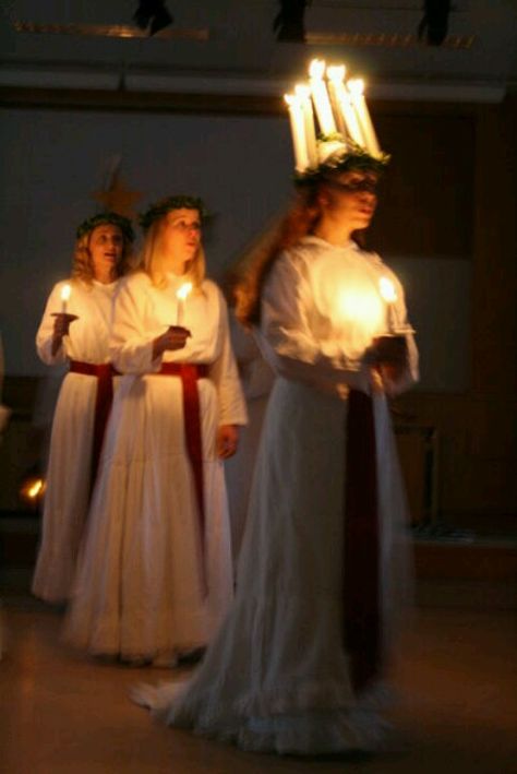 St Lucia Sweden, St Lucia Day Sweden, Swedish Culture Aesthetic, Lucia Sweden, Lucia Aesthetic, Sankta Lucia, Finnish Christmas, Swedish Culture, Sweden Aesthetic