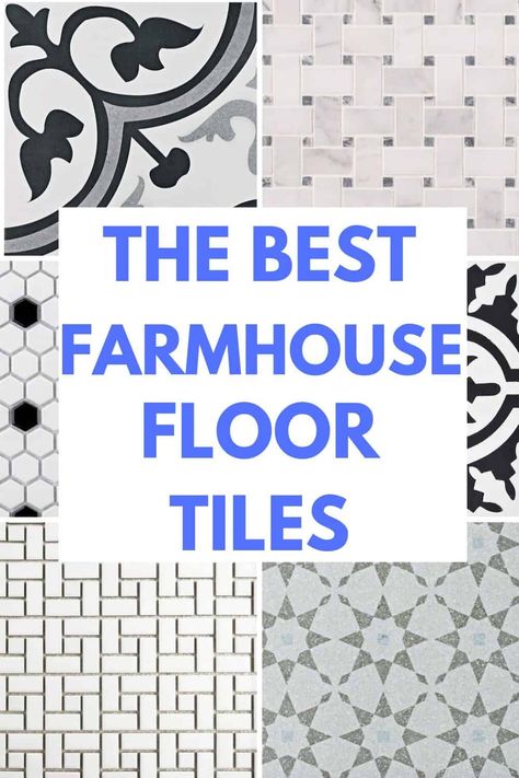 Farmhouse Bathroom Floor Tile, Farmhouse Bathroom Floor, Farmhouse Master Bath, Shower Floor Tile Ideas, Powder Room Tile, Boho Homes, Small Farmhouse Bathroom, Master Bath Tile, Bathroom Floor Tile