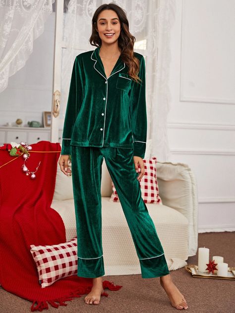 Velvet Night Suit, Winter Night Suit, Velvet Sleepwear, Night Suit For Women, Velvet Cami, Belted Robe, Fashion Top Outfits, Night Dress For Women, Night Suit