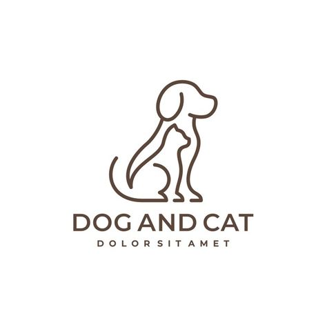 Dog Cat Logo Design, Logo Animal Design, Pet Logo Design Ideas, Dog And Cat Logo Design, Dog Logo Design Ideas, Vet Logo Design, Veterinary Logo Design, Dog Cat Logo, Dog And Cat Logo