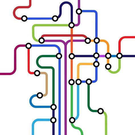 Colorful abstract subway map Subway Map Design, Train Map, Metro Map, Stall Shower, Subway Map, Stall Shower Curtain, U Bahn, Map Vector, Map Design