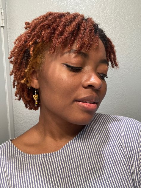 Starter Locs - Bleached and dyed my hair for the first time! Locs still look frizzy and shrank some more Loc Goddess, Locs Journey, Short Locs, Natural Hair Cuts, Starter Locs, Loc Journey, Mens Braids, Mens Braids Hairstyles, Cut Hair