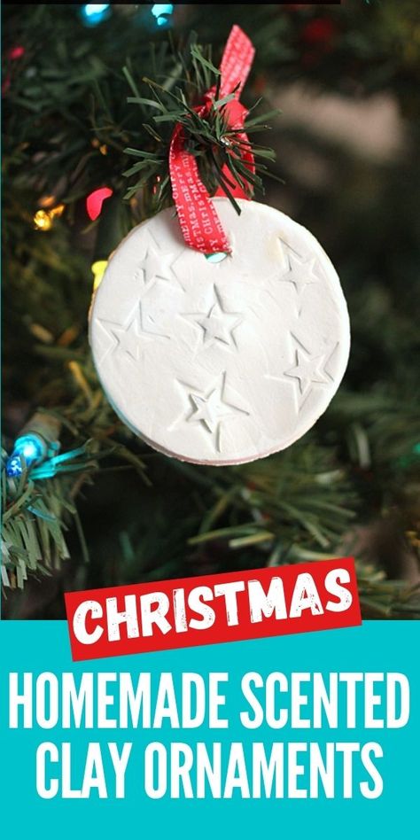 Make these homemade scented clay ornaments to hang on your Christmas tree this holiday season. Scented Clay Ornaments, Homemade Clay Ornaments, Crafts Christmas Ornaments, Scented Ornaments, Christmas Tree Decoration Ideas, Decoration Ideas Christmas, Tree Decoration Ideas, Merry Berry, Christmas Diy Ideas