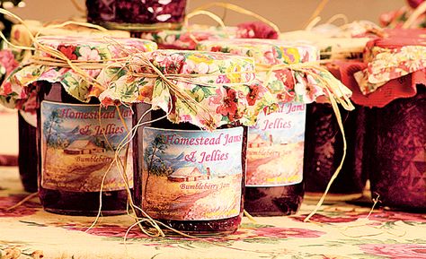 It's summer all year round when you open a jar of this "bumbleberry" spread. Bumbleberry Jam, Berry Desserts, Berry Dessert, Jam And Jelly, Jams & Jellies, Jam Recipes, Spreads, Main Dish, Syrup