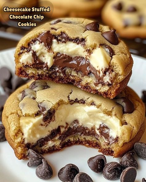 Recipes by Clare Recipes Cheesecake, Stuffed Chocolate Chip Cookies, Chocolate Chip Cookies Ingredients, Halloween Eve, Think Food, Creamy Cheesecake, Baking And Pastry, Pastry Recipes, Sweet Snacks